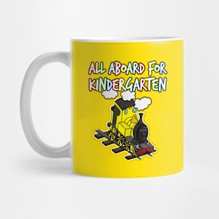 All Aboard For Kindergarten Steam Train (Yellow) Mug